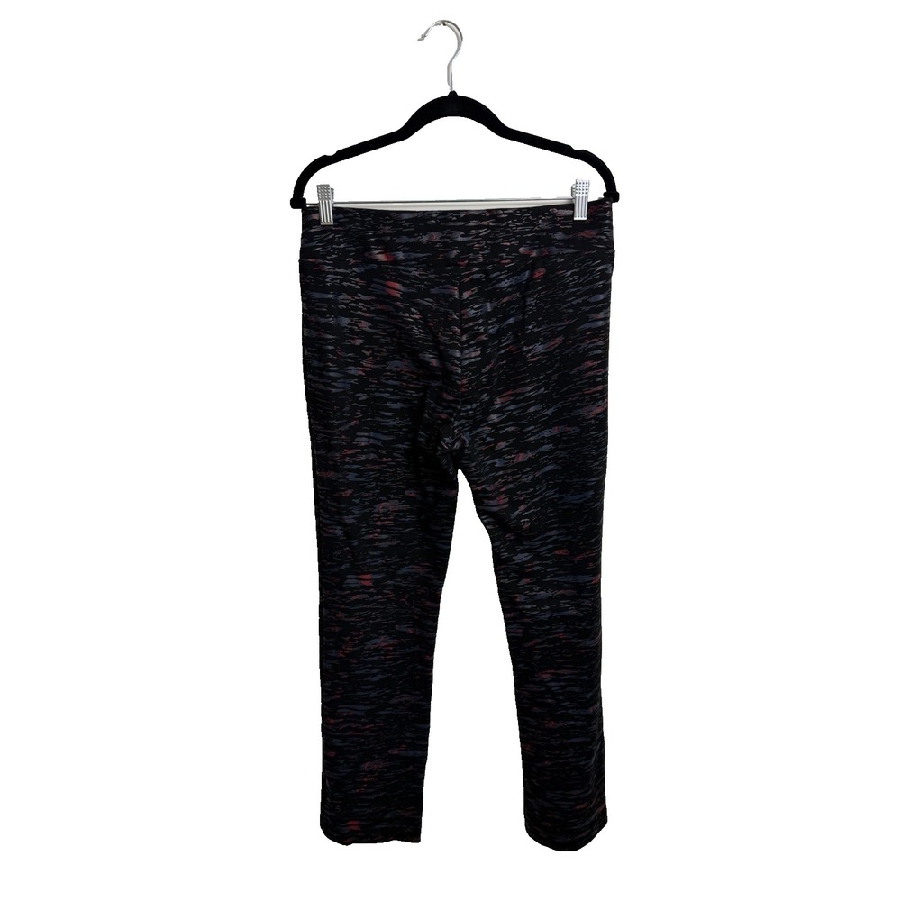Lena‎ Gabrielle Womens Pull On Pants Black Red Camo Stretch Straight Leg 12